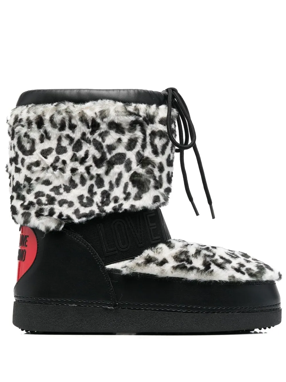 

Love Moschino botines con estampado de leopardo - Negro