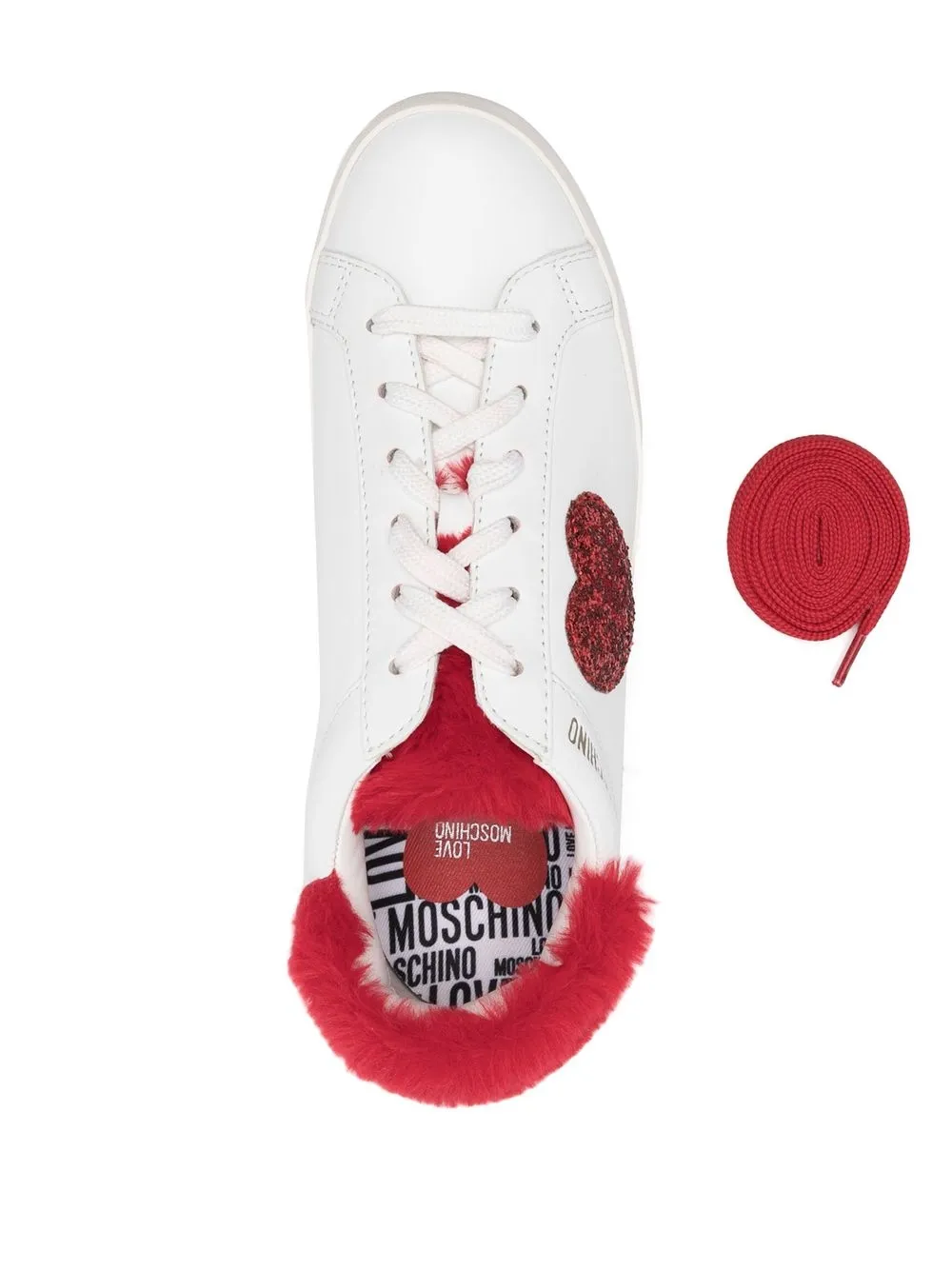 Love Moschino glitterheart Detail lowtop Sneakers Farfetch