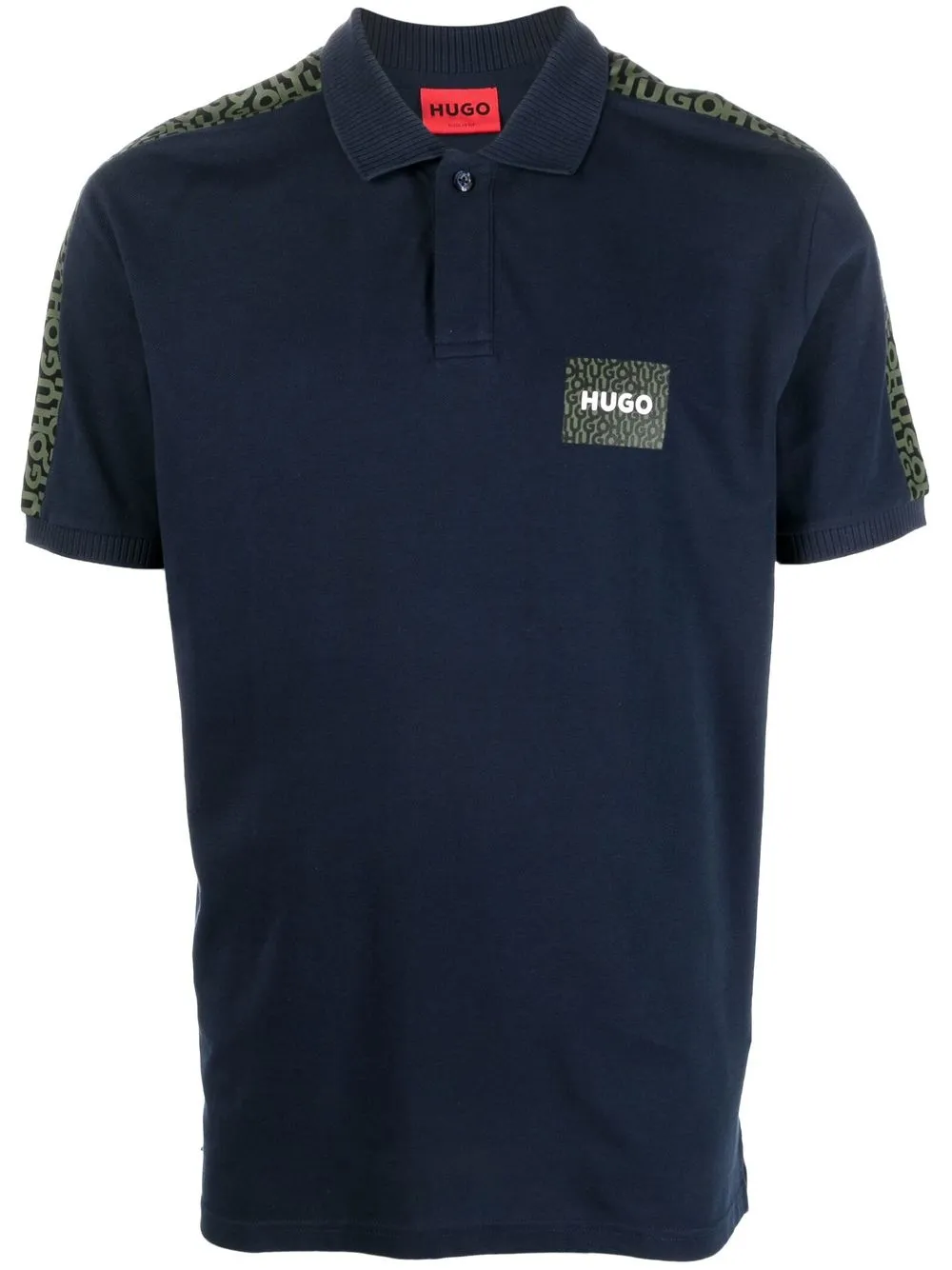 

BOSS playera tipo polo con logo estampado - Azul