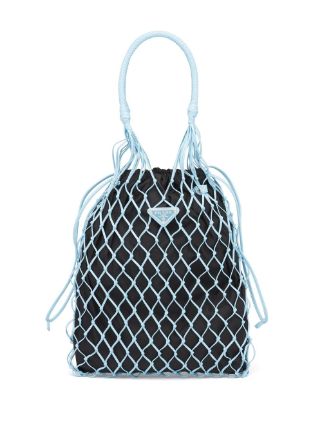 Prada Mesh Detail Bucket Bag - Farfetch