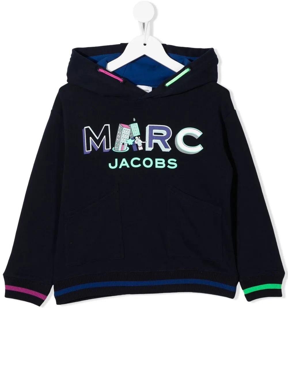 

Marc Jacobs Kids hoodie con logo estampado - Azul