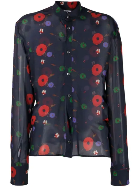 DSQUARED2 floral-print long-sleeved shirt Women