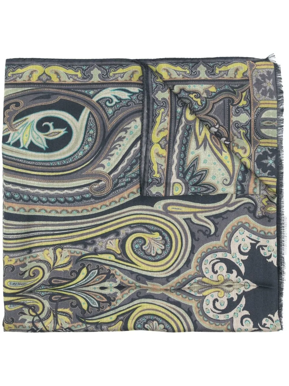 

ETRO paisley-print fine scarf - Green