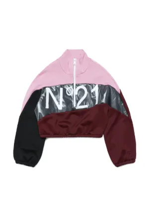 Logo-Print Half-Zip Sweater