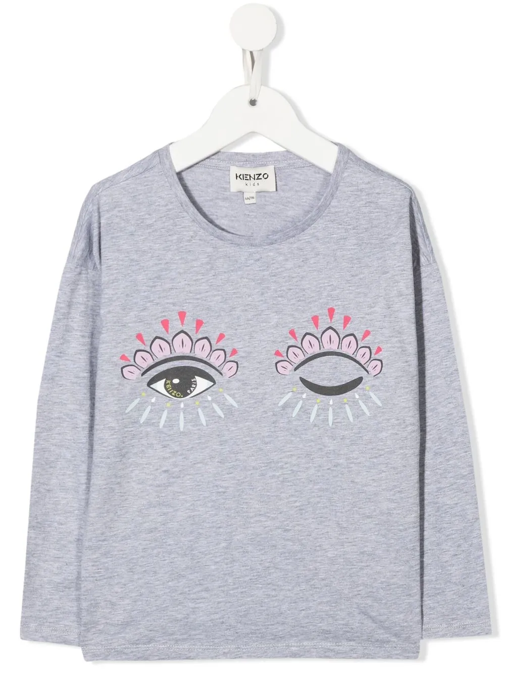 

Kenzo Kids playera con ojo estampado - Gris