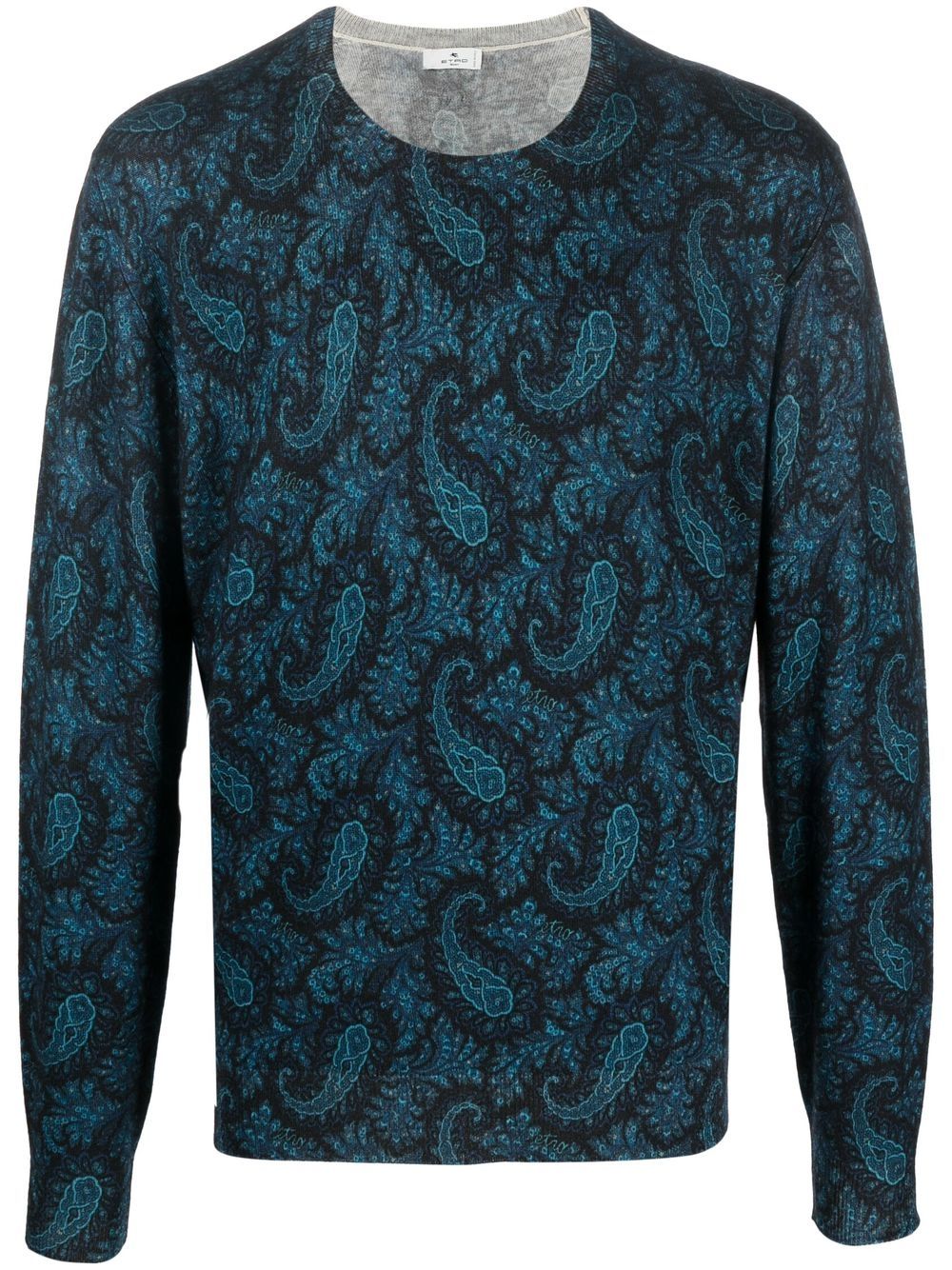 paisley-print pullover sweater