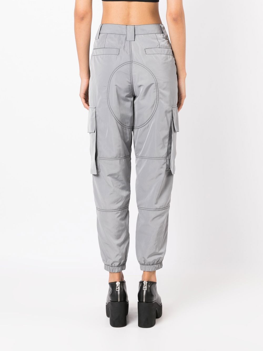 Shop Uma Raquel Davidowicz Penne Tapered Cargo Trousers In Grey