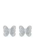 De Beers Jewellers 18kt white gold Portraits of Nature Butterfly diamond stud earrings - Silver