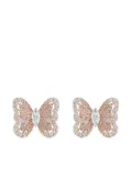 De Beers Jewellers 18kt rose gold Portraits of Nature butterfly diamond stud earrings - Pink