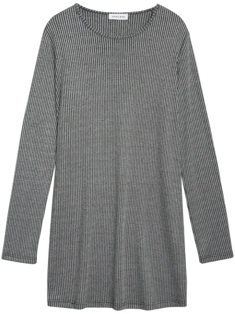ANINE BING Gestreiftes Moss Kleid