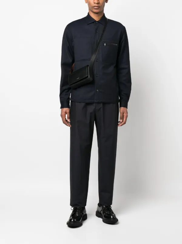 は*ゅ様 ＪＩＬ　ＳＡＮＤＥＲ　ジルサンダー　定番クロップドイージーパンツ　ネイ JIL SANDER ジルサンダークロップドパンツジップパンツ