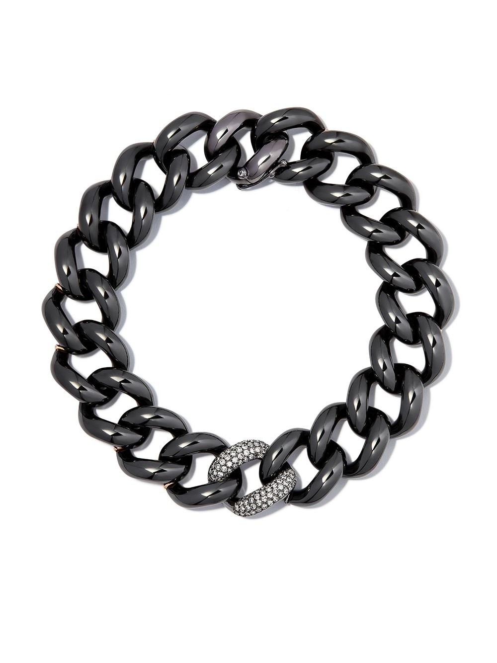 

SHAY 18kt black gold Jumbo link bracelet - Silver