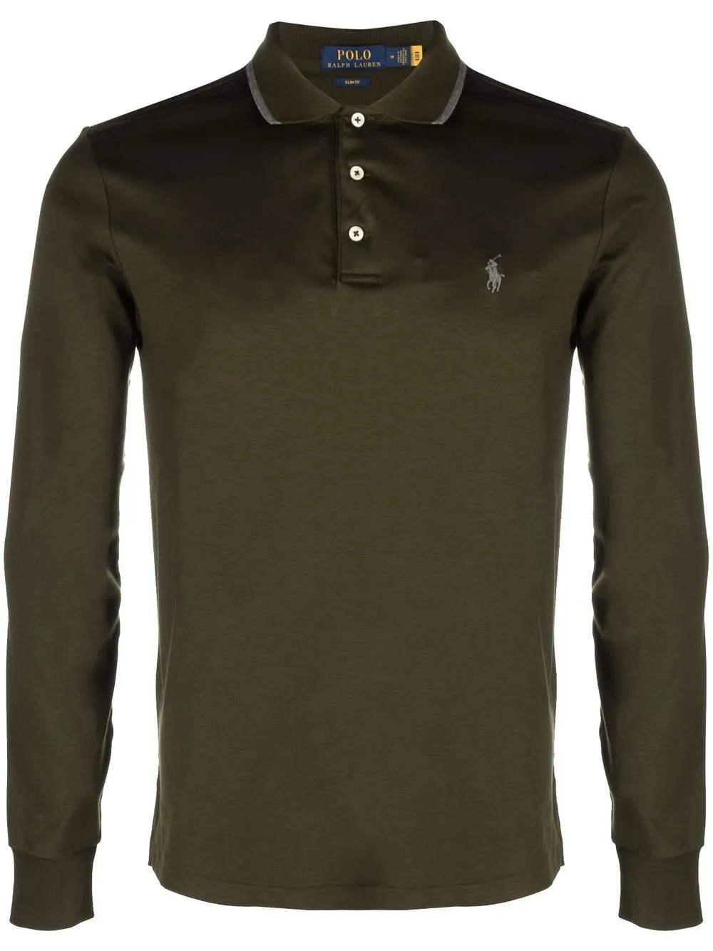 

Polo Ralph Lauren logo-embroidered long-sleeved polo shirt - Green