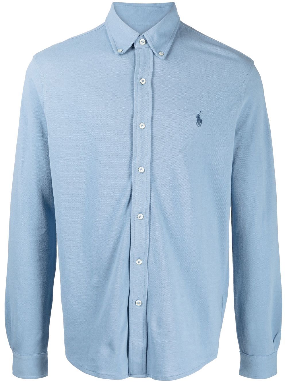 Polo Ralph Lauren Embroidered-pony Detail Shirt In Blue | ModeSens