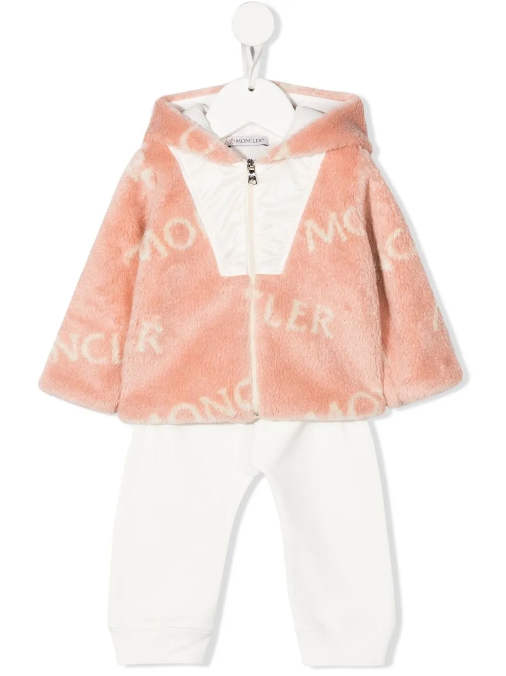 

Moncler Enfant two-piece logo tracksuit set - Pink