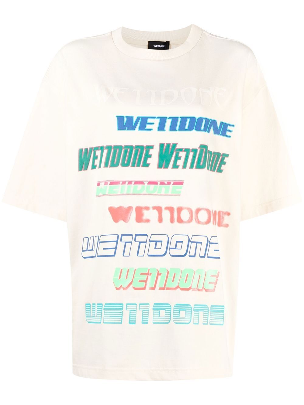 We11done logo print short-sleeve T-shirt - Neutrals