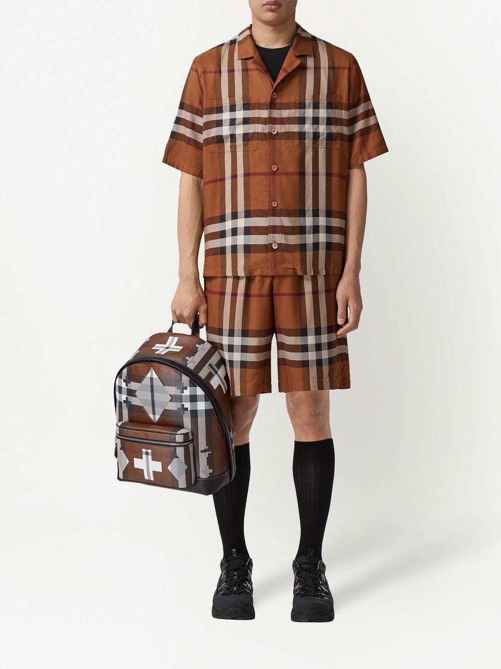 burberry-check-pattern-short-sleeve-shirt-farfetch