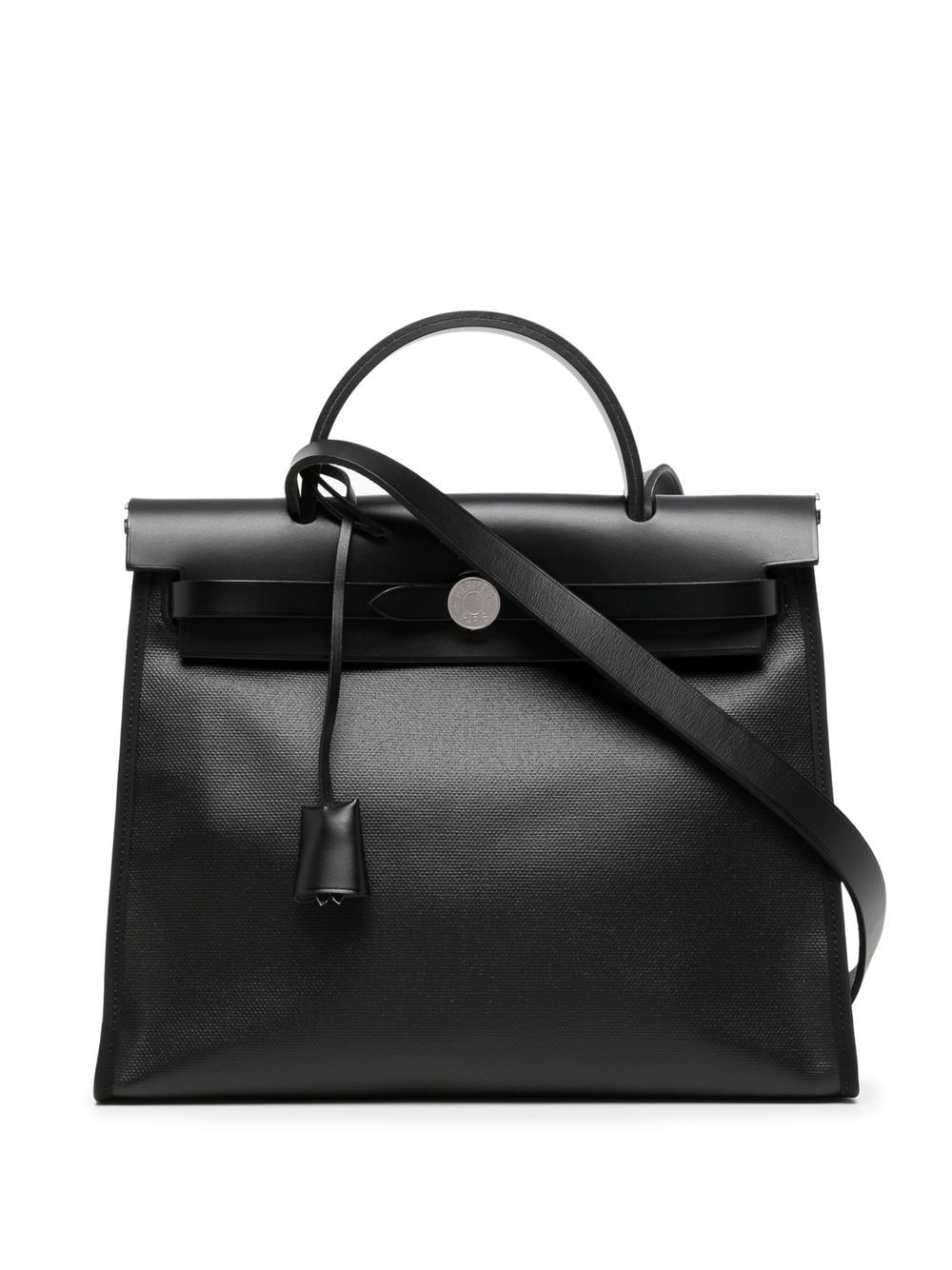 Pre-owned Hermes 2018  Herbag Zip Pm Two-way Bag In Black