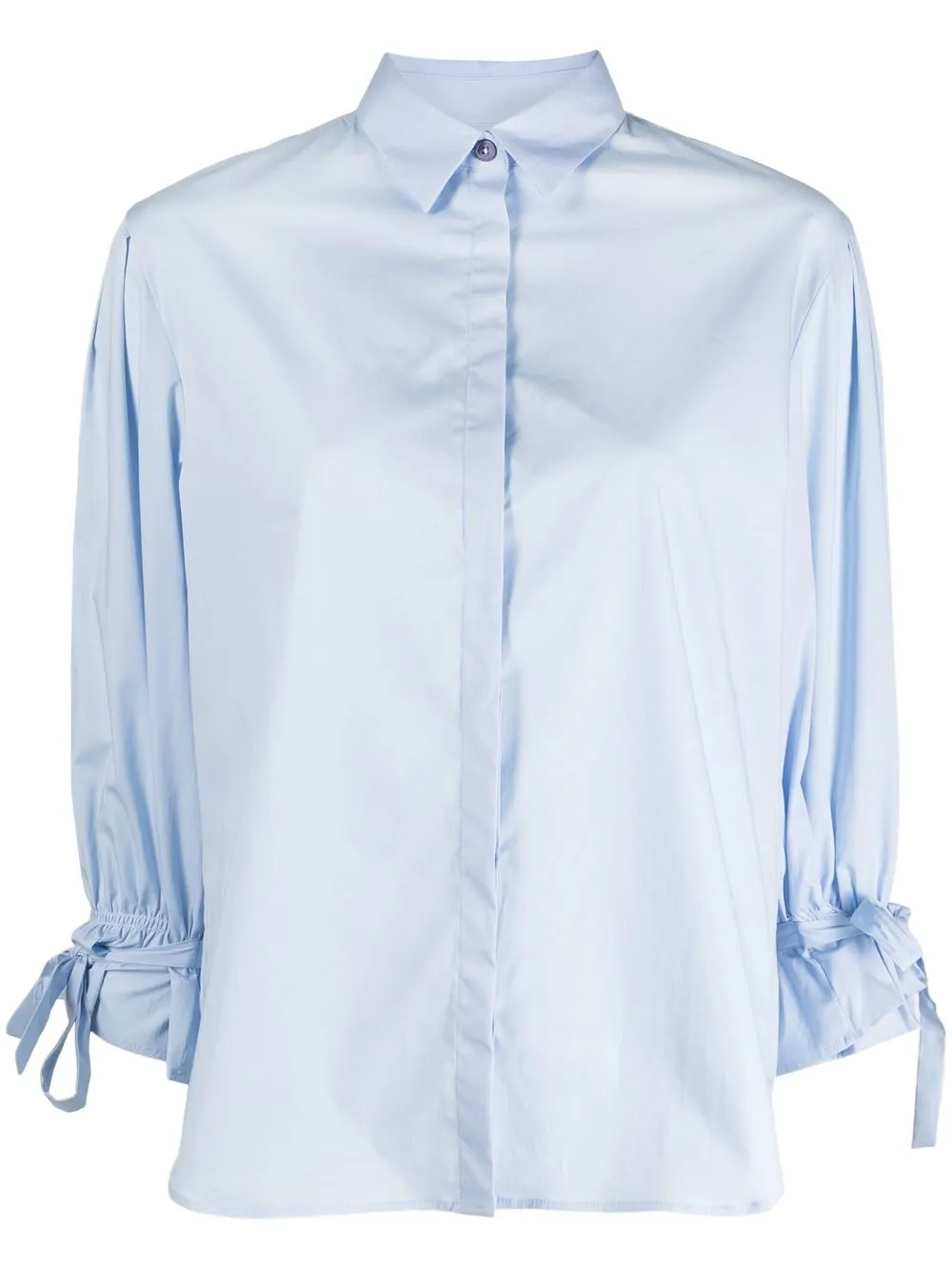 

PS Paul Smith camisa corta con volantes en las mangas - Azul