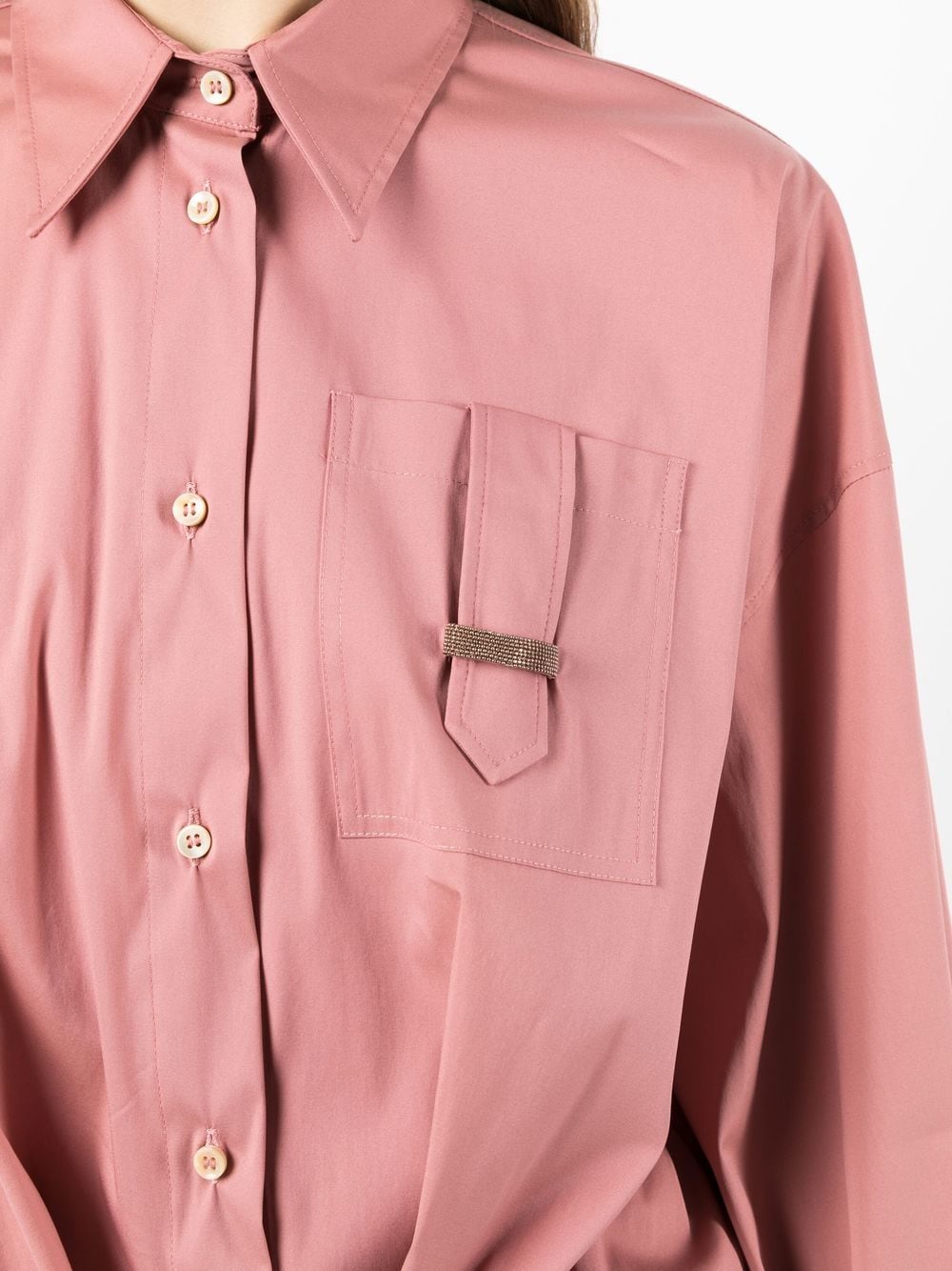 Brunello Cucinelli Gesmokte blouse Roze