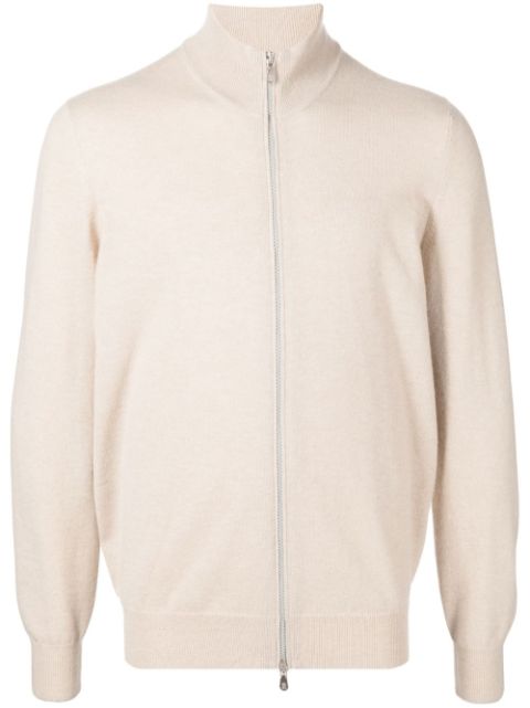 Why Everyone Is Talking About Brunello Cucinelli high-neck zip-up cashmere cardigan Men Right Now