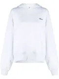 We11done logo-embroidered oversized hoodie - Grey