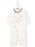 familiar apple-embroidered pyjamas - White