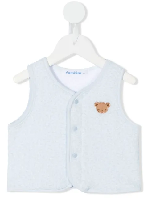 familiar chaleco con bordado Teddy