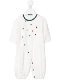 familiar logo-embroidered pyjamas - White