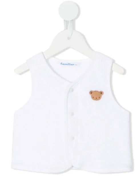 familiar chaleco con bordado Teddy 