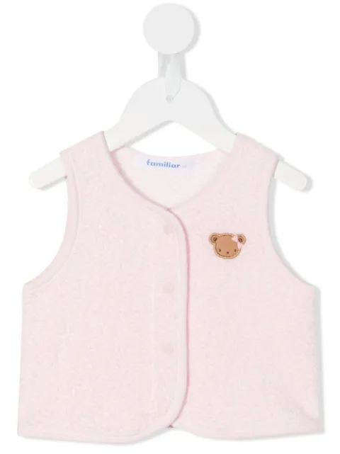 familiar chaleco con bordado Teddy