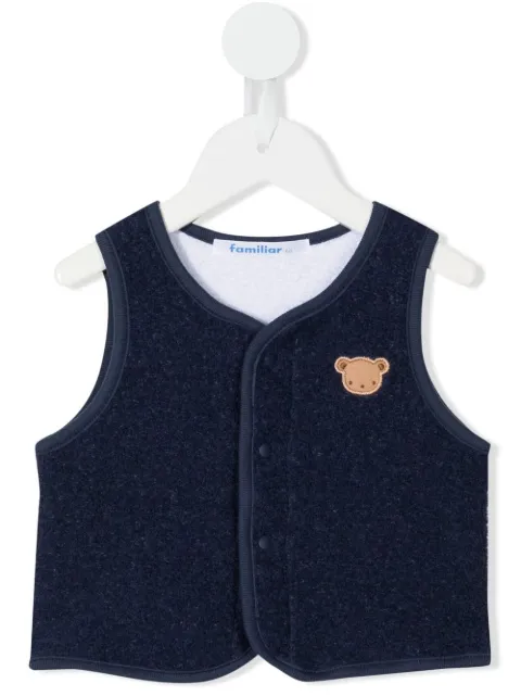 familiar chaleco con bordado Teddy