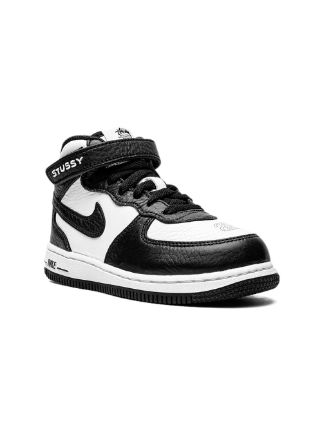 Nike Kids x Stussy Air Force 1 Mid Sneakers | Black | FARFETCH