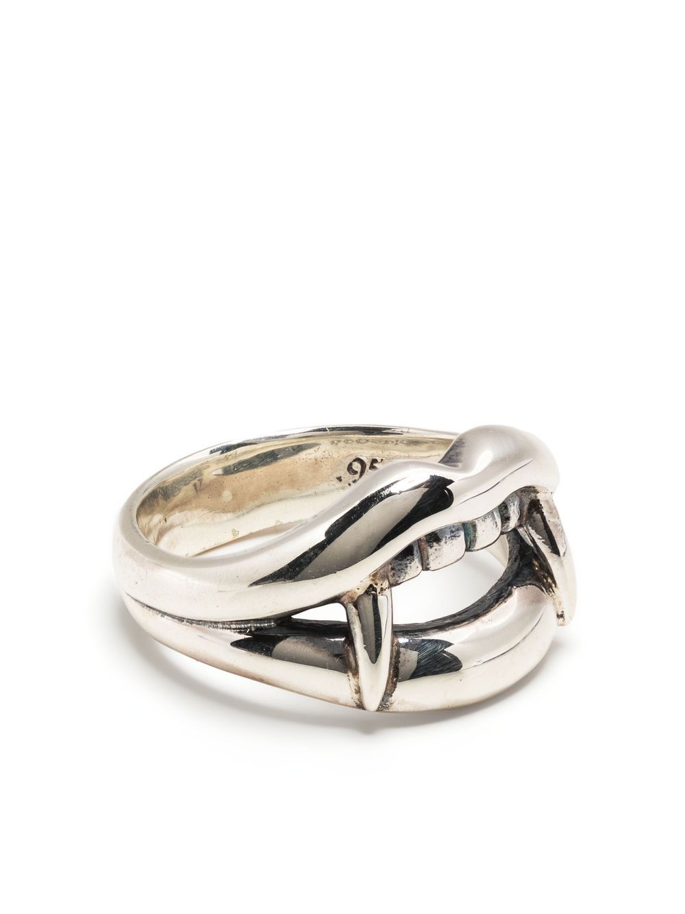 Yohji Yamamoto Vampire Fang Polished Ring In Silver | ModeSens
