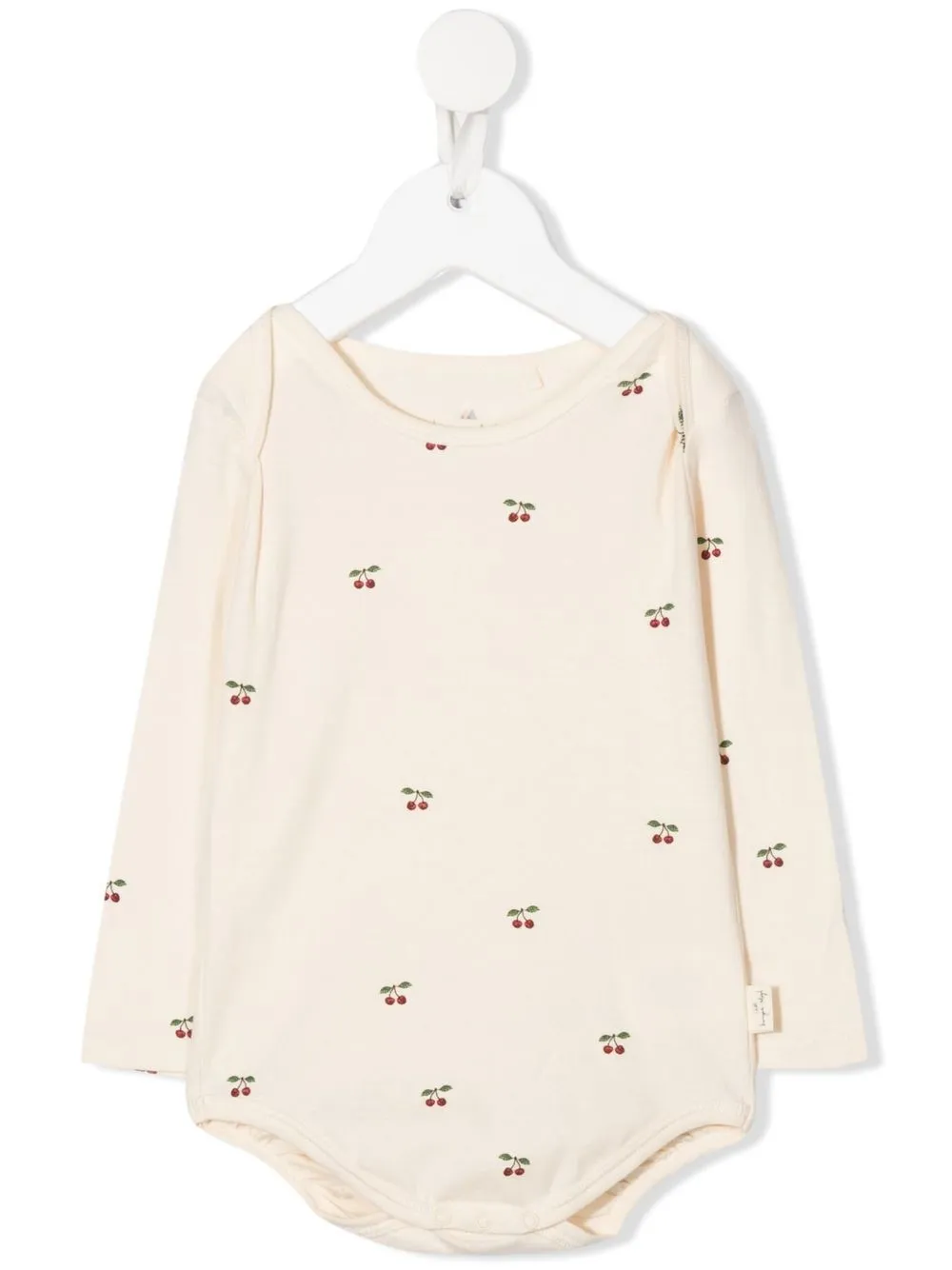 

Konges Sløjd embroidered-cherry babygrow - Neutrals