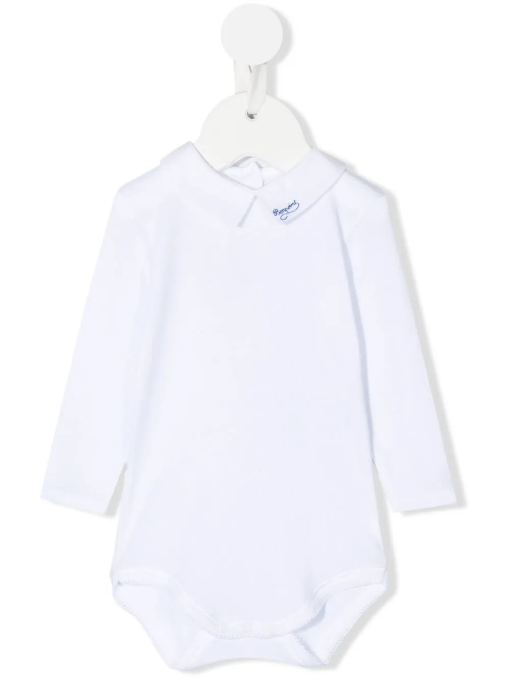 

Bonpoint logo-embroidered cotton romper - White