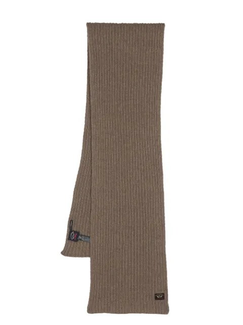 Paul & Shark logo-patch cashmere scarf