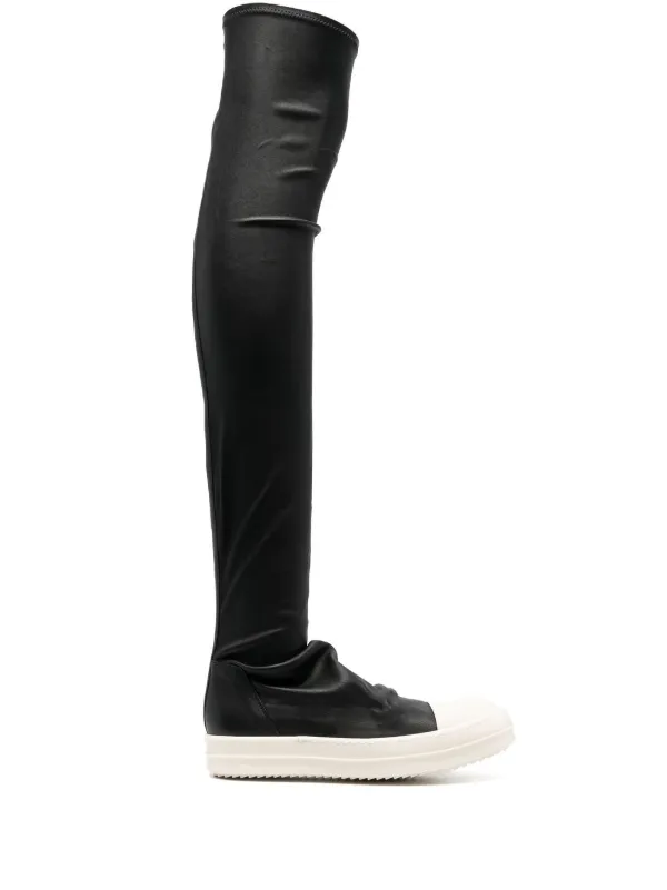 rick owens thigh high sneakers