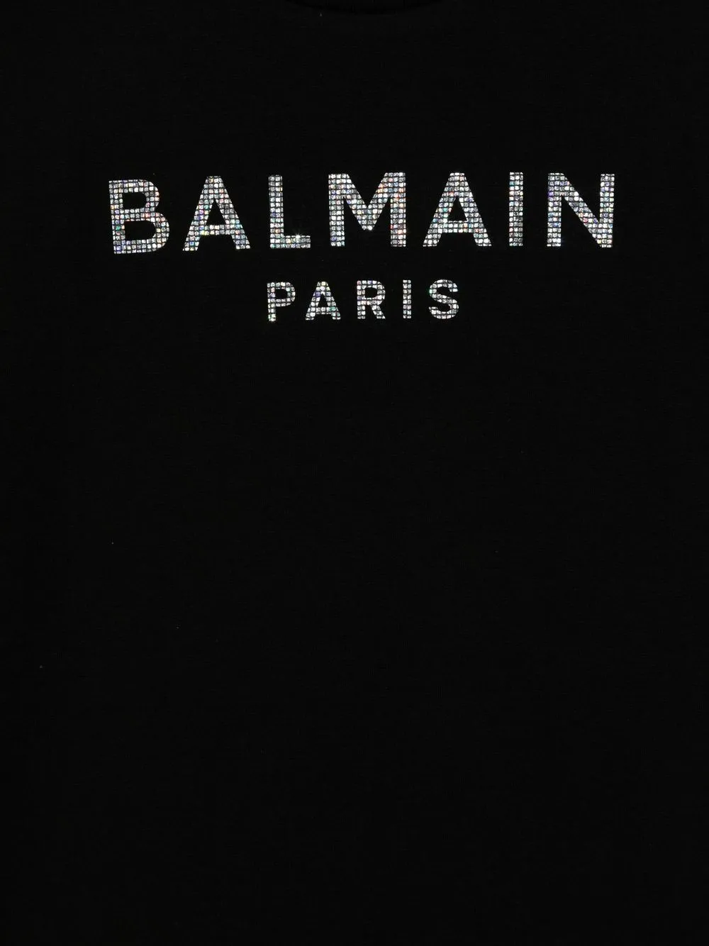  Balmain Kids T Shirt Mit Kristallen   Schwarz 