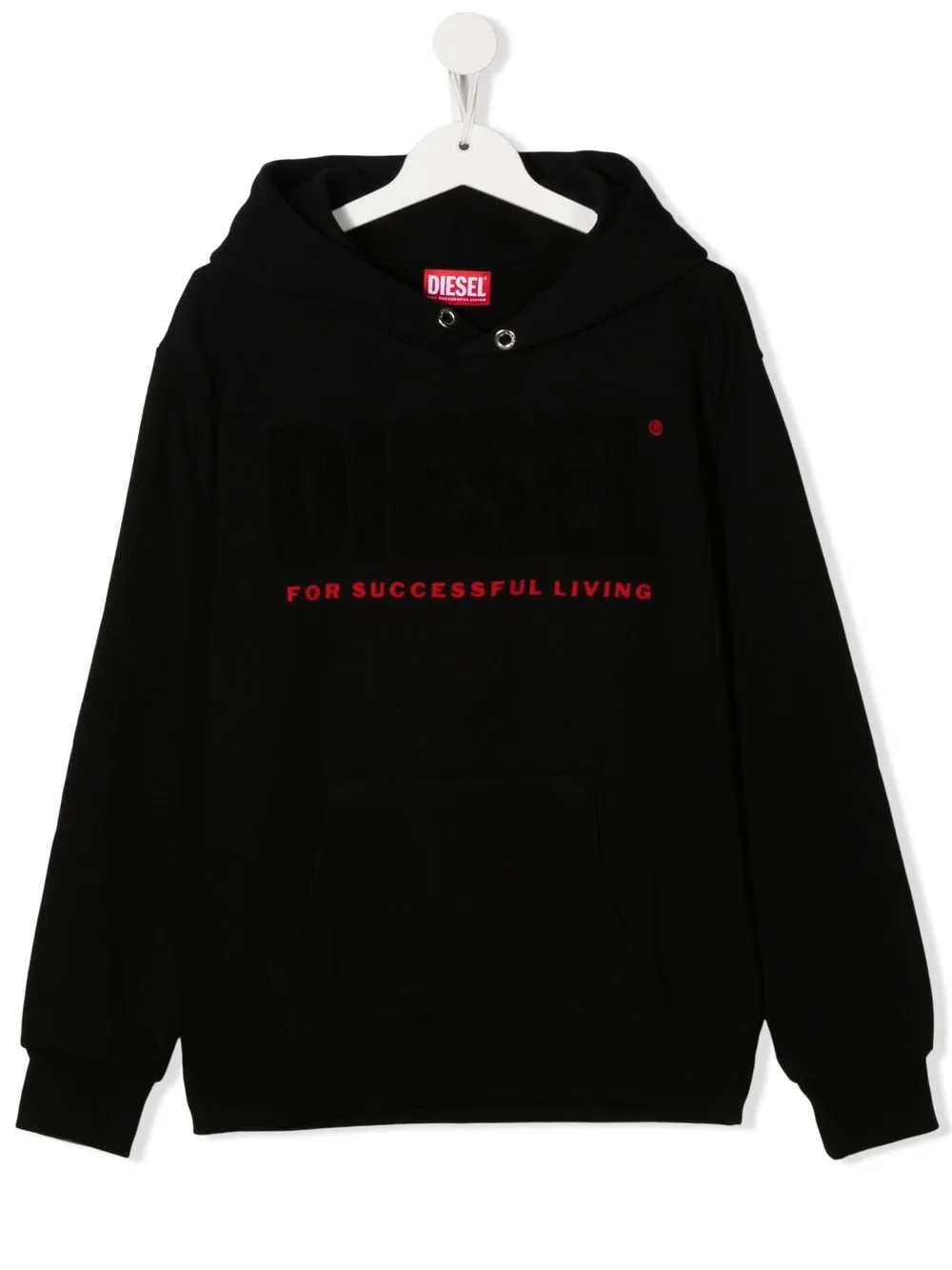 

Diesel Kids hoodie con logo estampado - Negro