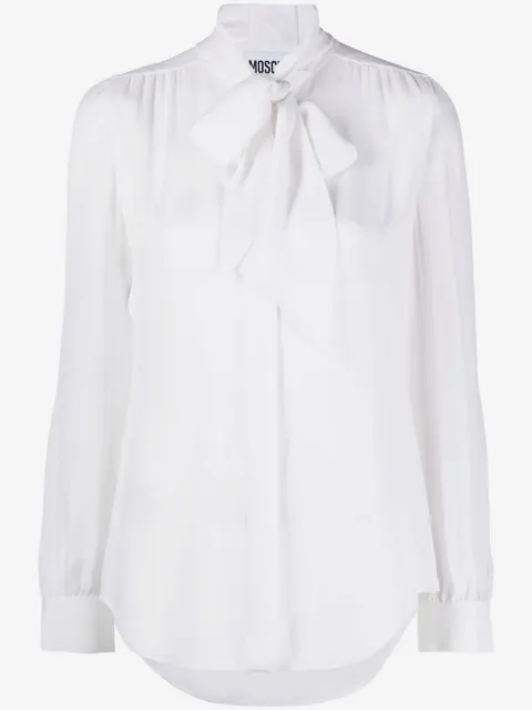 Moschino silk pussy-bow blouse
