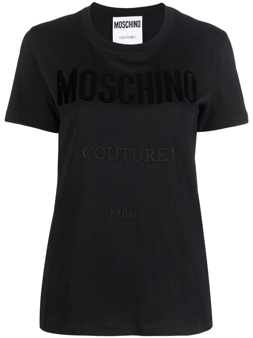 Image 1 of Moschino logo-print cotton T-shirt