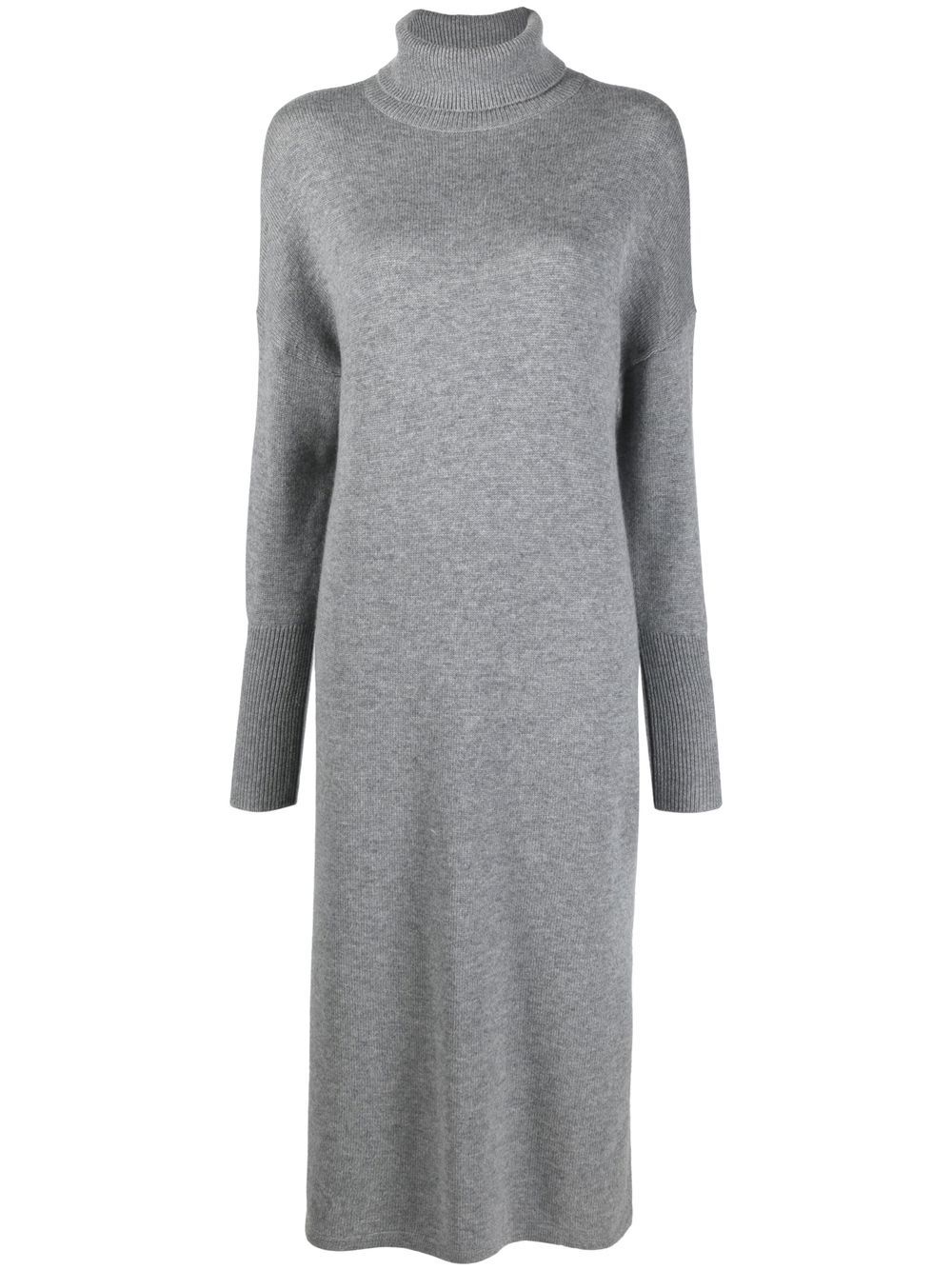 

Chinti and Parker vestido tejido con cuello vuelto - Gris