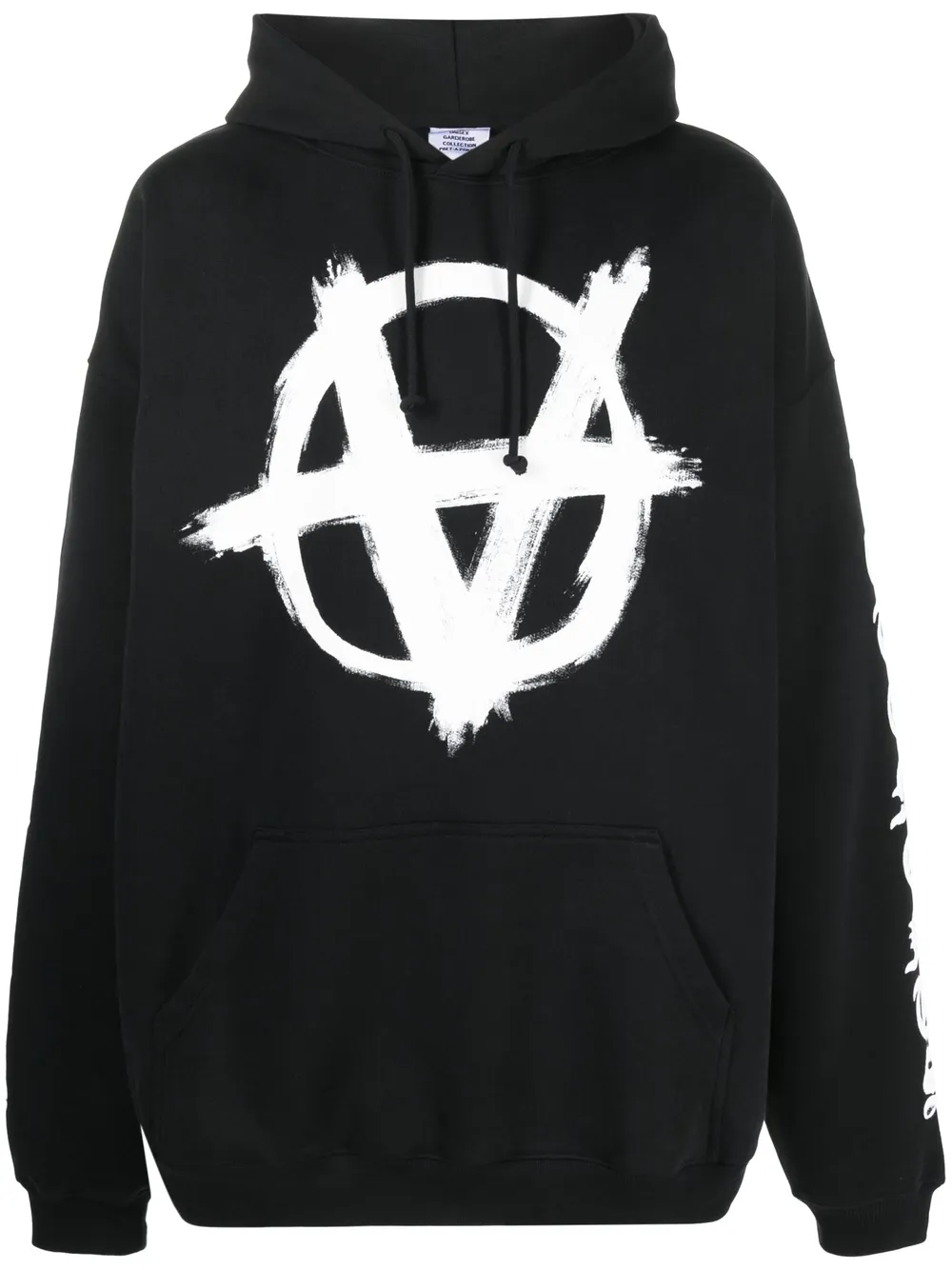 

VETEMENTS hoodie Double Anarchy - Negro