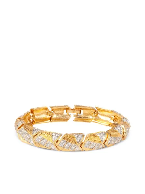 Susan Caplan Vintage 1990s crystal-embellished cuff bracelet