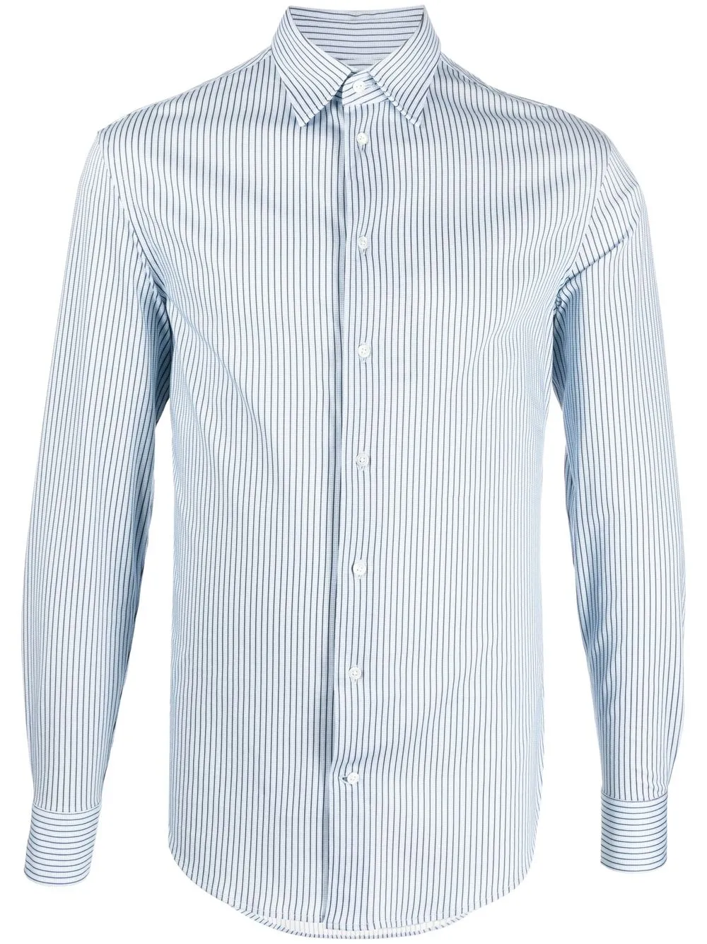 

Emporio Armani camisa manga larga con rayas estampadas - Azul