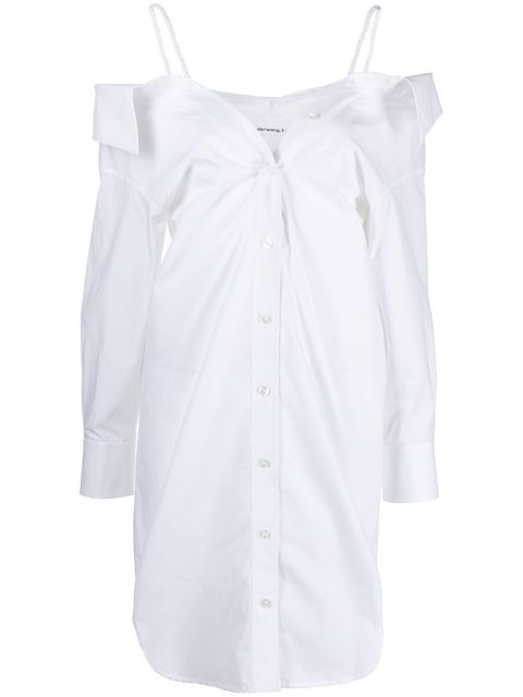 Alexander Wang cold-shoulder shirtdress