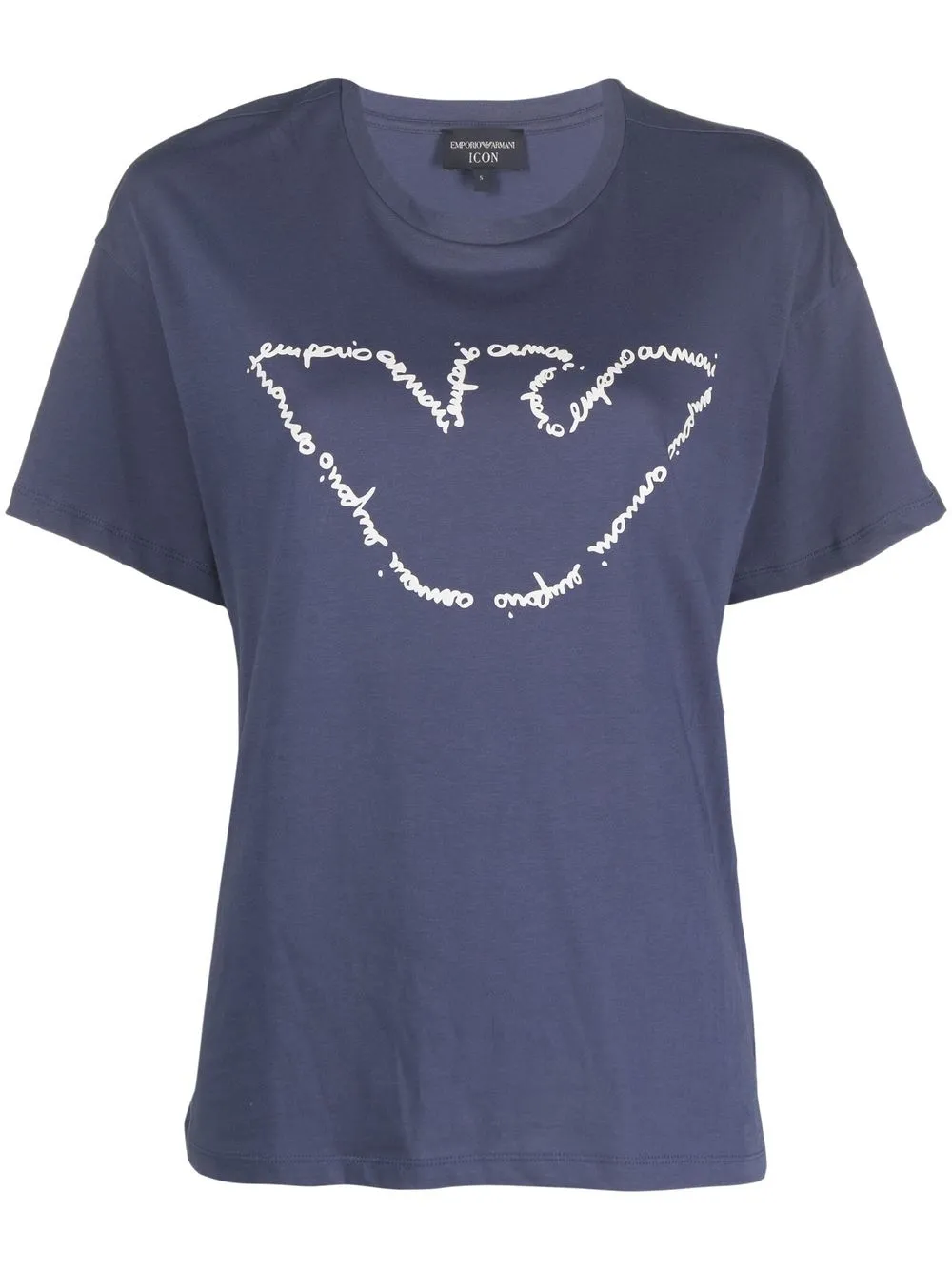 

Emporio Armani playera con logo estampado - Azul