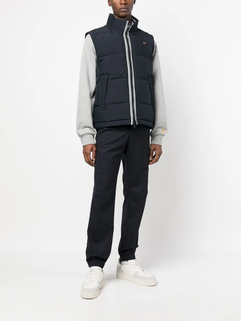 Paul & Shark Bodywarmer met logopatch - Blauw