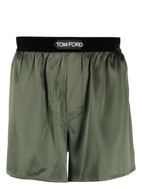 TOM FORD satin logo-waist boxer briefs 